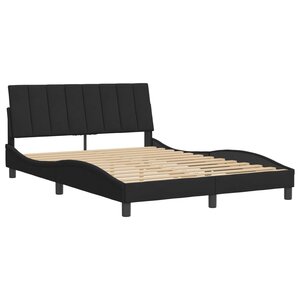 vidaXL Cadre de lit avec tête de lit Noir 140x200 cm Velours