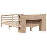 vidaXL Lit bibliothèque sans matelas 140x190 cm bois de pin massif