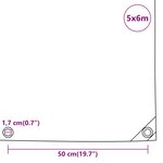 vidaXL Bâche vert 5x6 m 650 g/m²