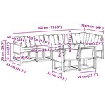 vidaXL Ensemble de canapés d'extérieur 8 pc Naturel et Crème