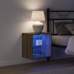 vidaXL Étagère flottante avec étagère 2 Pièces Marron 40 x 28.5 x 40 cm