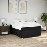 vidaXL Sommier à lattes de lit avec matelas Noir 160x200 cm Tissu