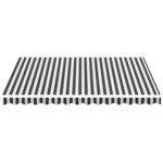vidaXL Tissu de remplacement pour auvent Anthracite et blanc 3 5x2 5 m