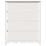 Commode vidaXL "DRAMMEN" Blanche 76 5x40x91 cm En Bois Massif de Pin