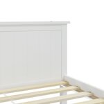 vidaXL Cadre de lit sans matelas blanc bois de pin massif 160x200 cm