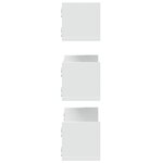 vidaXL Étagères murales 3 Pièces blanc 58x18x18 cm bois d'ingénierie