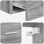 vidaXL Vanité de lavabo mural Sonoma gris 49 5 x 44 5 x 65 5 cm