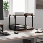 vidaXL Support d'imprimante à 2 niveaux chêne fumé 41x28x33 5 cm