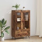 vidaXL Haut Armoire avec tiroir Bois Ancien 69 5 x 31 x 115 cm