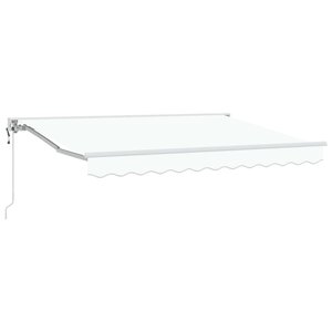 vidaXL Auvent rétractable électrique Blanc 3 5 x 2 5 m
