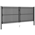 vidaXL Portail de clôture de jardin Acier 4x2 m Anthracite