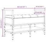 vidaXL Banc à chaussures chêne sonoma 85 5x42x57 5 cm bois ingénierie