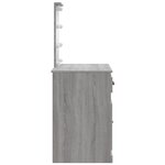 vidaXL Coiffeuse avec lumières LED sonoma gris 90x42x132 5 cm