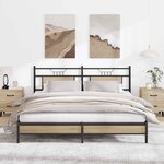 vidaXL Cadre de lit sans matelas chêne sonoma 160x200 cm