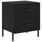 vidaXL Cabinet de chevet 2 Pièces Chêne noir 40 x 35 x 47.5 cm