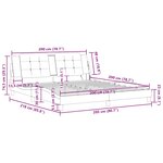 vidaXL Cadre de lit sans matelas Zadar noir 200x200 cm similicuir