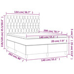 vidaXL Sommier à lattes de lit matelas et LED Gris clair 140x200 cm