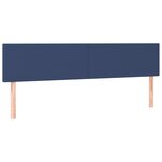 vidaXL Sommier à lattes de lit matelas et LED bleu 120x190 cm tissu