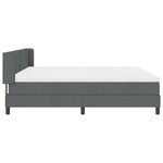 vidaXL Lit boxspring avec matelas avec matelas Gris foncé 200 x 200 cm