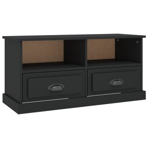 vidaXL Meuble TV noir 93x35 5x45 cm bois d'ingénierie