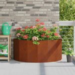 vidaXL Jardinière Rouillé 120 x 60 x 50 cm