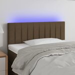 vidaXL Tête de lit à LED Marron Foncé 80x5x78/88 cm Tissu