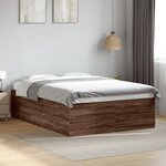 vidaXL Cadre de lit sans matelas chêne marron 140x200 cm