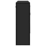 vidaXL Armoire à miroir de salle de bain noir bois d’ingénierie