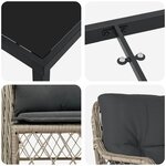 vidaXL Ensemble de salle à manger pour jardin 7 Pièces Gris clair