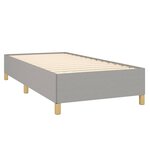 vidaXL Sommier à lattes de lit avec matelas Gris clair 90x200 cm Tissu