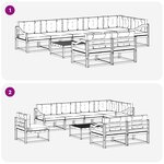 vidaXL Ensemble de canapés d'extérieur 9 pc Blanc et Beige Polyester