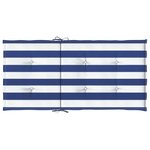 vidaXL Coussins de chaise à dossier bas lot de 6 rayures bleu et blanc