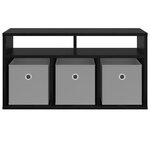 vidaXL Basboard avec tiroir Chêne noir 72 x 22 5 x 38 cm