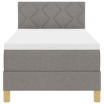 vidaXL Lit à ressort LED avec matelas avec LED Taupe 80 x 200 cm tissu