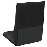 vidaXL Fauteuil de sol ajustable Noir Velours