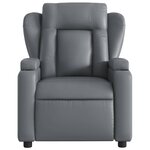 vidaXL Fauteuil de massage inclinable Gris Similicuir