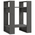 vidaXL Bibliothèque/Séparateur de pièce Gris 41x35x57 cm Pin solide