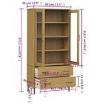 vidaXL Bibliothèque avec pieds en métal Marron 85x35x172 5cm Bois OSLO