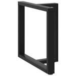 vidaXL Pieds de table à manger en T  2 pièces  noir  70 x 35 x (72-73) cm  acier