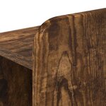 vidaXL Cadre de lit avec rangement avec tiroir Chêne fumé 135 x 190 cm
