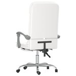 vidaXL Fauteuil de massage inclinable de bureau Blanc Similicuir
