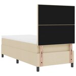 vidaXL Lit à ressorts avec matelas Crème 80 x 200 cm tissu