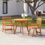 vidaXL Ensemble à manger de jardin 3 Pièces Bois d'acacia solide