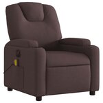vidaXL Fauteuil de massage inclinable électrique Marron foncé Tissu