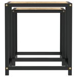 vidaXL Tables à thé 2 Pièces MDF Noir et jaune