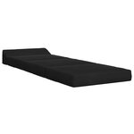 vidaXL Canapé-lit pliable Noir 200 x 70 x 10 cm Velours