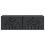 vidaXL Meuble TV mural Noir 98 x 31 x 30 cm Bois d'ingénierie