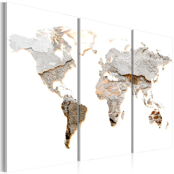 Tableau - concrete continents l x h en cm 120x80