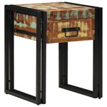 vidaXL Table d'appoint 40 x 40 x 50 cm Bois recyclé massif et métal