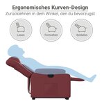 vidaXL Fauteuil inclinable Rouge bordeaux Similicuir